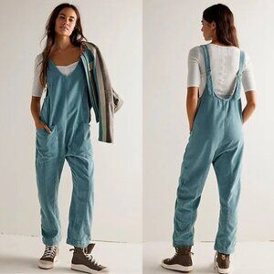 We The Free High Roller Cord Jumpsuit in Blue